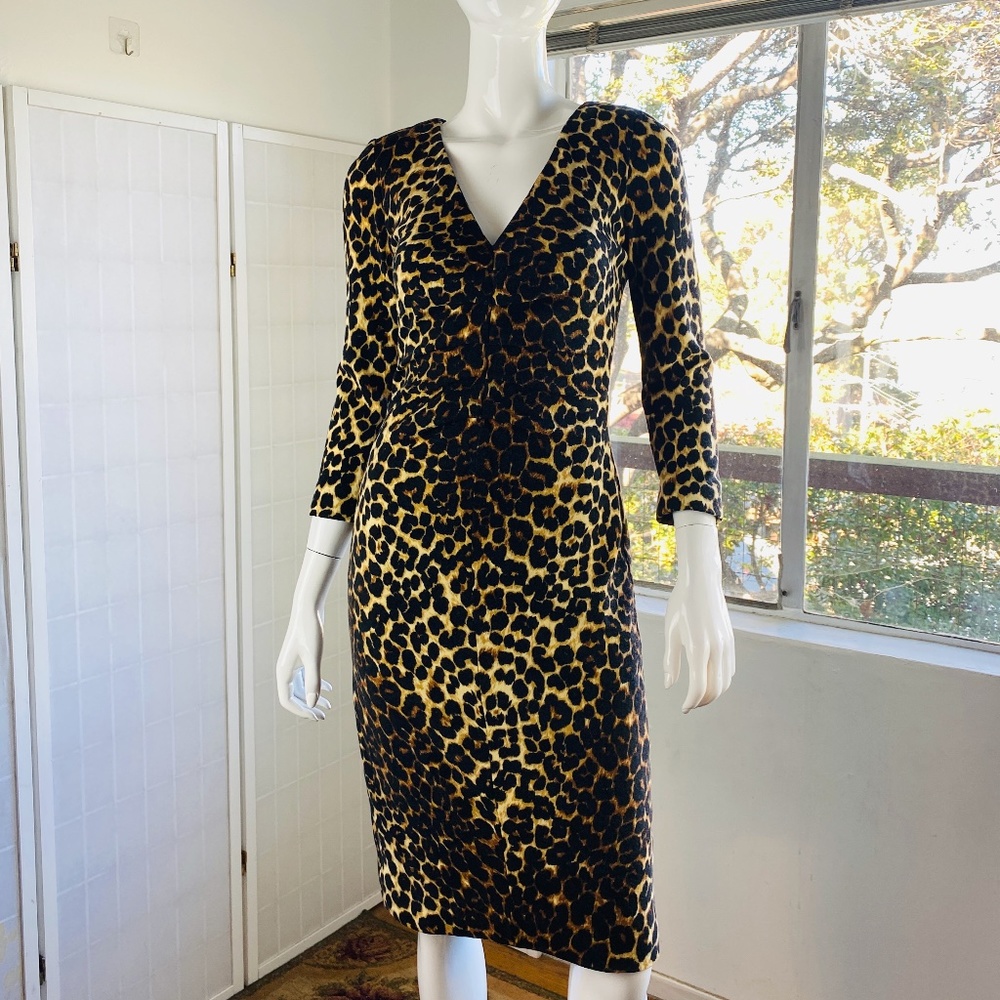 Paola Quadretti leopard print lined dress, 2-4
